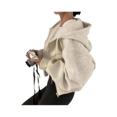 Imagem de Moletom Feminino Azul Marinho Com Capuz E Zíper, Forrado Com Insfleece