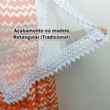 Imagem de Véu Ccb Adulto Congregação Cristã Renda Guipir Larga (Patrícia) - Cent