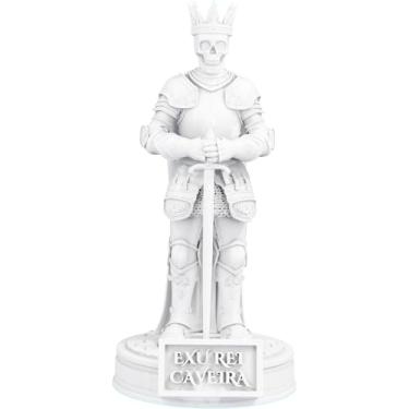 Imagem de Estátua Exu Rei Caveira Umbanda Candomblé (Cor Mármore)