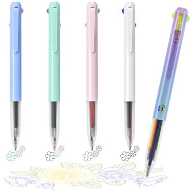 Imagem de BAYTORY Canetas de gel de 3 cores, caneta retrátil de tinta de gel de ponta fina de 0,5 mm, cores sortidas, secagem rápida, escrita suave para agenda, anotações bíblicas, 5 peças em 15 cores