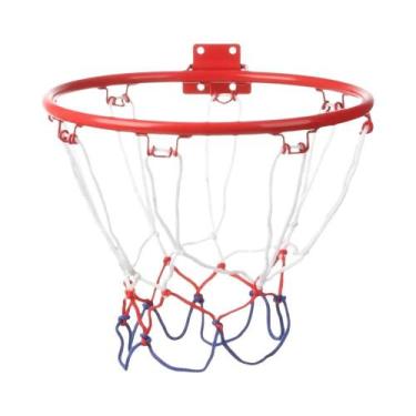 Imagem de Aro De Basquete Infantil De Metal De 32cm Para Montagem Em Parede Inte