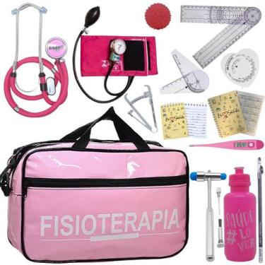 Imagem de Kit Bolsa Fisioterapia Acadêmico Goniômetro Martelo Buck Fita Antropom