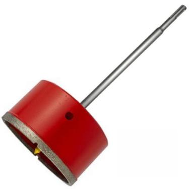 Imagem de Serra Copo Diamantada 75mm Com Haste SDS Perfurar Porcelanato Concreto