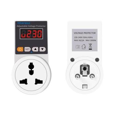 Imagem de Protetor De Voltagem Automático Ajustável Com Tomada EU 220V 16A Para 