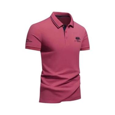 Imagem de Camisas Polo Masculinas De Verão Leves E Respiráveis Com Bordado, Cami
