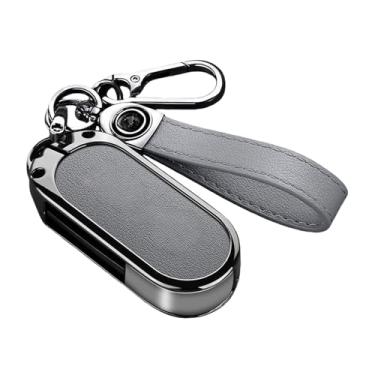 Imagem de Capa protetora para chave remota de carro, compatível com fiat ducato 500 500l panda grande punto lancia musa(E-grey keyring)