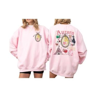 Imagem de Moletom Vintage Da Disney Com Espelho Da Princesa Aurora, Hoodie Coque