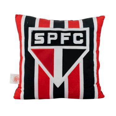 Imagem de Almofada Quadrada Escudo Time 36x36cm São Paulo SPFC-Unissex