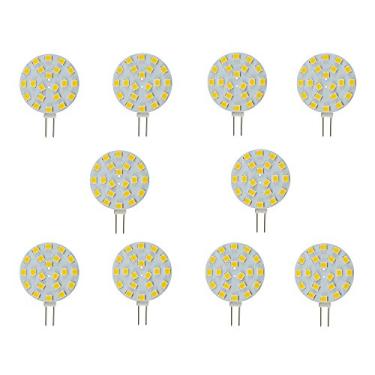 Imagem de CBconcept Pacote com 10, SidePin LED G4, 320 lúmens, 2 watts (20 W igual), branco quente 3000 K, ângulo de feixe de 180 graus, não regulável, baixa voltagem AC-DC 12 Volts, JC G4 Bipin Base LED lâmpada de substituição de halogêneo