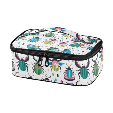 Imagem de IHCVHQX Beetles Bugs Lancheira Colorida Infantil para Meninos Meninas Lancheira Térmica Feminina Masculina Cooler Kit de Refeições Térmicas para Escola Escritório Piquenique