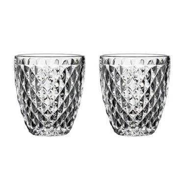 Imagem de x3anggyt5 Conjunto de copos de 59-300 ml Copo de vidro sem chumbo de cristal com padrão de diamante para água, leite, suco, chá gelado