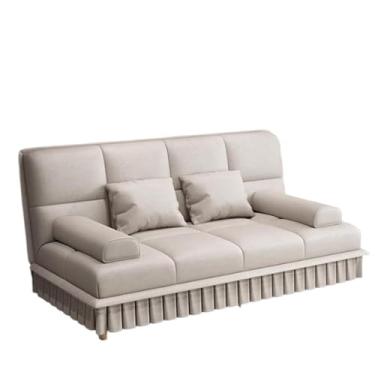 Imagem de Sofá-cama dobrável multifuncional de uso duplo moderno, design de apartamento pequeno, cadeira de dormir para sala de estar em casa (branca)
