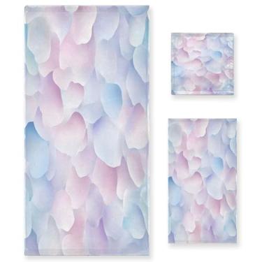 Imagem de xigua Conjunto de toalhas de banheiro de folha colorida absorvente macio toalha de banho de 3 peças toalha de mão toalhas decorativas para banheiro, academia, hotel, praia, piscina