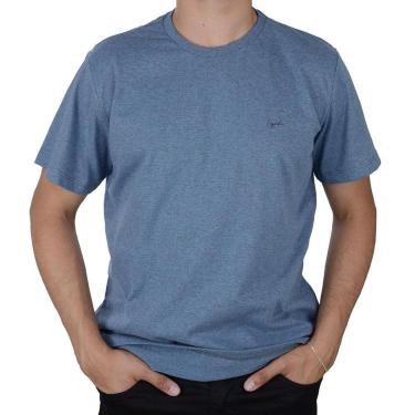 Imagem de Camiseta Masculina Ogochi MC Casual Slim Azul - 0003-Masculino