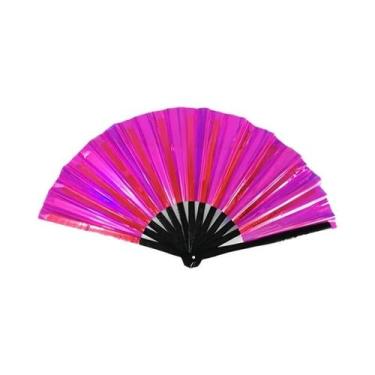 Imagem de Leque De Mão Colorido E Dobrável Para Festivais De Dança, Leque Decora