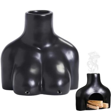 Imagem de Queimador Palo Santo, suporte de incenso de cerâmica, incensário de palitos de sálvia, palitos de palo santo, incenso com segurança, mancha de sálvia, difusor de aromaterapia, mini chaminé de cinzas