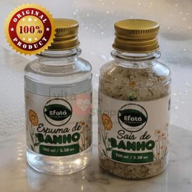 Imagem de Kit Sais e Espuma de Banho Banheira Ofurô Jacuzzi Relaxante - Efatá