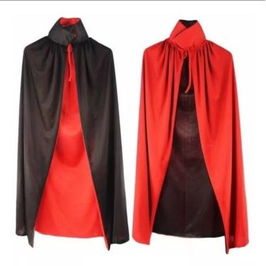 Imagem de Capa Vampiro Drácula Magico Luxo Unissex Dupla Face Infantil