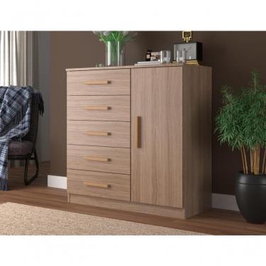 Imagem de Cômoda Sapateira New Monaco 1 Porta 5 Gavetas - Demolição