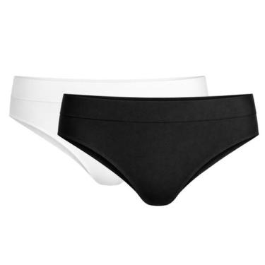 Imagem de Kit 2 Calcinhas Feminina Lupo Loba Básica Sem Costura, GG, Branco, Pre