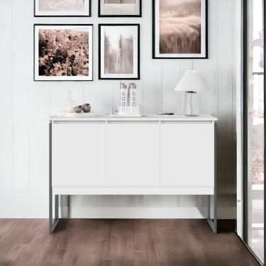 Imagem de Buffet Classico Com 3 Portas Veneza Branco Preto