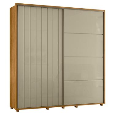 Imagem de Guarda Roupa Casal Monet 2 Portas Deslizante 230 Cm Cumaru Opala Madetec Cumaru Opala