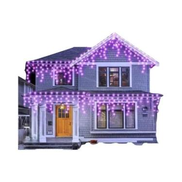 Imagem de Luzes De Cortina De Fadas À Prova d'Água Para Exterior Com 8 Modos, De