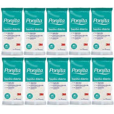 Imagem de Kit com 10 Esponja de Banho Diario Ponjita Amarela