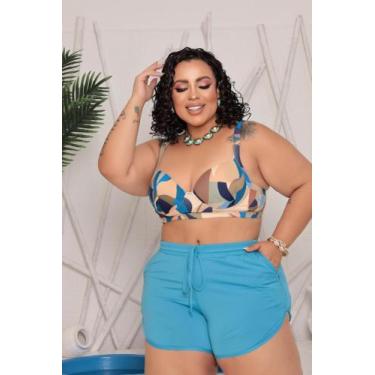 Imagem de Short Praia +Biquini Plus Size- Cores do Verão - Ousadia Lingerie E Mo