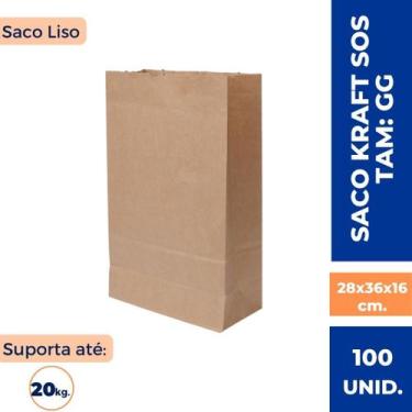 Imagem de Saco Kraft Delivery Sos Hambúrguer GG 20kg(28x38x16) 100un. - TAMAROZZ