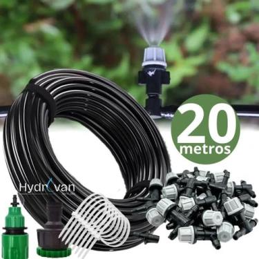 Imagem de Sistema de Irrigação por Neblina com Mangueira e Bico Spray - matizado