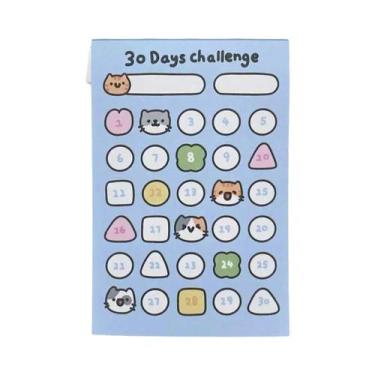 Imagem de Bloco De Notas Coreano Com Desenho De Gato Fofo, 50 Folhas, Para Estud