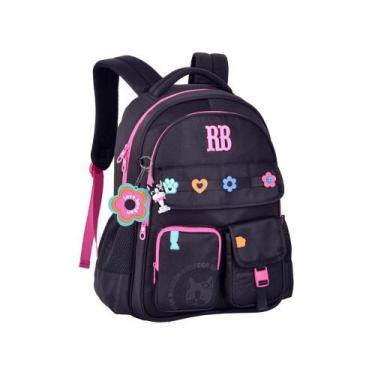 Imagem de Mochila Costas Flower Power Preta - Rebecca Bonbon - Xeryus