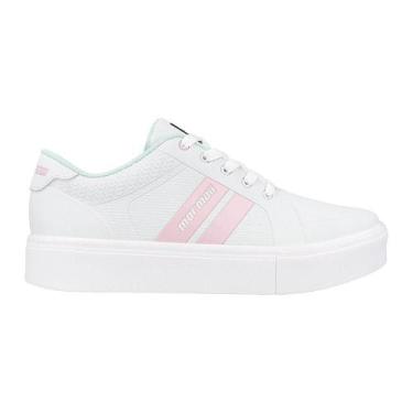 Imagem de Tenis mormaii urban stripe 3 ref 203404 feminino, 38, Branco, Rosa