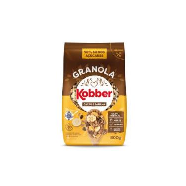 Imagem de Granola De Cereais Cacau e Banana  50% Menos Açucar - 800gr  Kobber