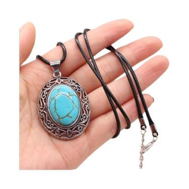 Imagem de Colar De Pedra Natural De Opala Cristal Gota D'água, Pingentes De Moda