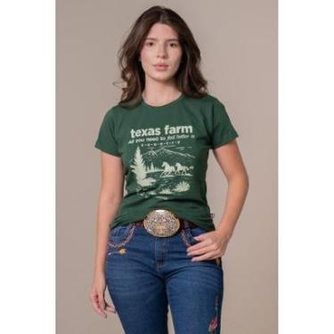Imagem de CAMISETA FEMININA TEXAS FARM - MONOCHROME - CF371 - VERDE BANDEIRA/ VERDE MENTA-Feminino