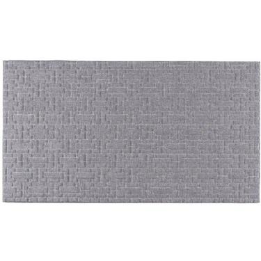 Imagem de Tapete Passadeira Alto Relevo Atlanta Antiderrapante 60x100cm Corttex - Tijolinho Cinza