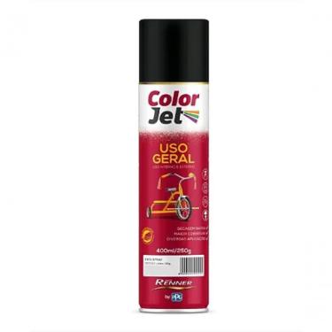 Imagem de Tinta Spray Color Jet Preto Fosco 400ml Renner
