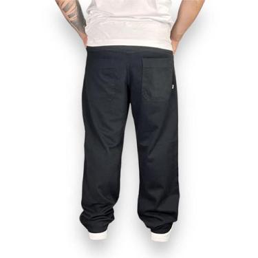 Imagem de Calça Jeans Balão Bag Skate Boca Larga Masculina Hunter, P, Caqui