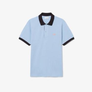 Imagem de Camisa Polo Lacoste Classic Fit Com Acabamento Canelado Contrastante Masculina-Masculino