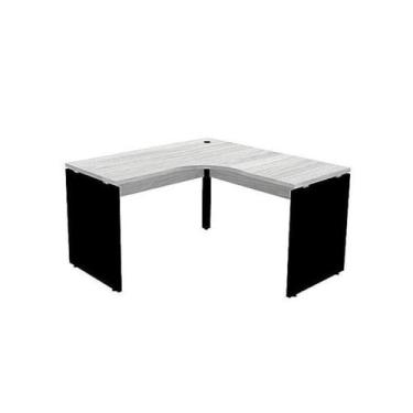 Imagem de Mesa de Escritório em L Pé Painel PE25 em MDP 145 x 145 x 60 cm Noguei