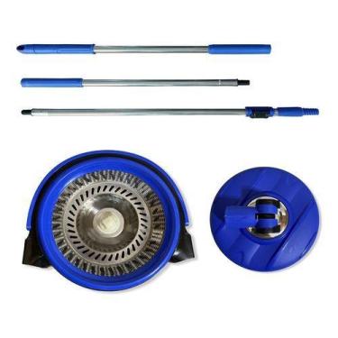 Imagem de Kit Reposição Perfect Mop Pro 360 (cabo + Base + Centrifuga), Azul
