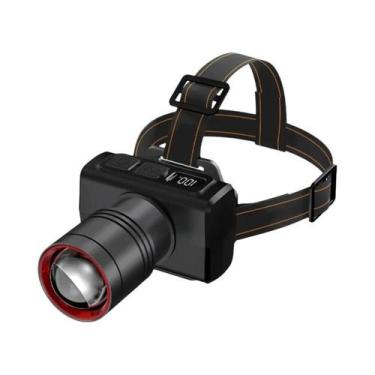 Imagem de Lanterna De Cabeça LED Recarregável Com Sensor COB, Zoom E À Prova d'Á