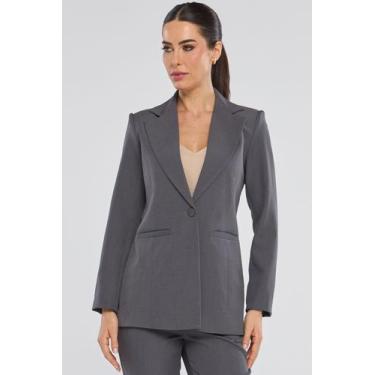 Imagem de Blazer PKS Alfaiataria Melange Cinza, G