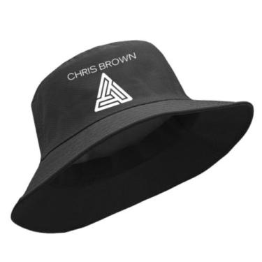 Imagem de Chapéu Bucket Hat Chris Brown Rapper Americano - macoli, Preto, ÚNICO