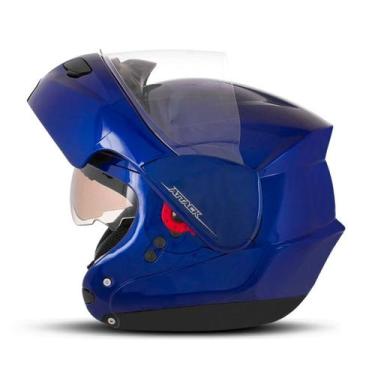 Imagem de Capacete Robocop Escamoteável Attack Solid Viseira Interna Moto Articu