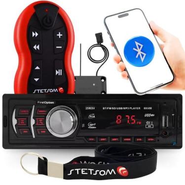 Imagem de Radio Automotivo Sem Toca Cd Mp3 Player Bluetooth Usb Sd Controle Remo