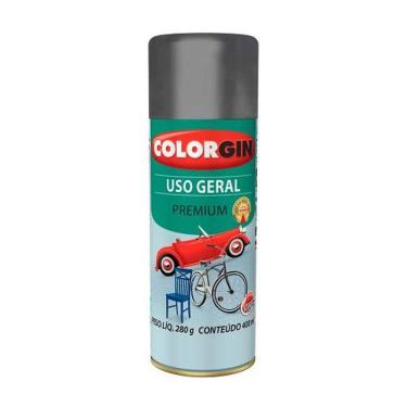 Imagem de Spray de Tinta Uso Geral 57001 Secagem Rápida Grafite Metálico Cinza 400ML Colorgin
