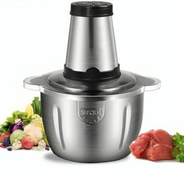 Imagem de Processador De Alimentos De Carne Legumes Temperos Elétrico Motor Potente 850w Multiprocessador Aço Inox (220v)